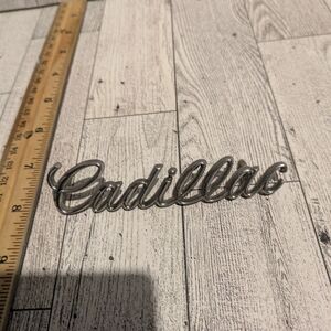 Cadillac Silver Script Emblem Decal